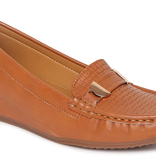 Image of Marc Loire Women Comfortable Loafer Mules Ballet Wedge Heels Footwear