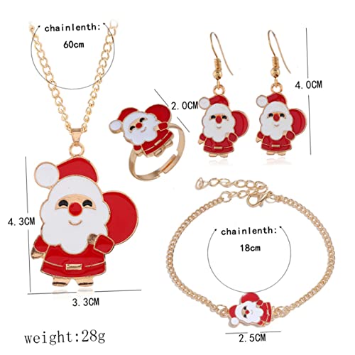 NOLITOY Conjunto De 3 Peças De Pulseiras Da Moda Para Presentes Femininos Brincos Colar De Natal Bri