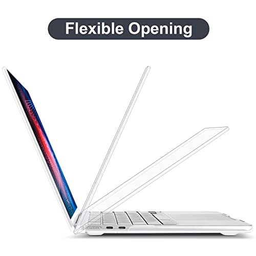 iNeseon Case Compatible with 2023 2024 2025 MacBook Air 15 inch M4 A3241 M3 A3114 M2 A2941, Plastic Slim Hard Shell Cover Case + Keyboard Cover for MacBook Air 15, Clear - Image 3