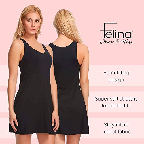 Felina Modal Tank Chemise And Wrap - Womens Loungewear, Posh Pajama Sets For Women - Lounge Set4