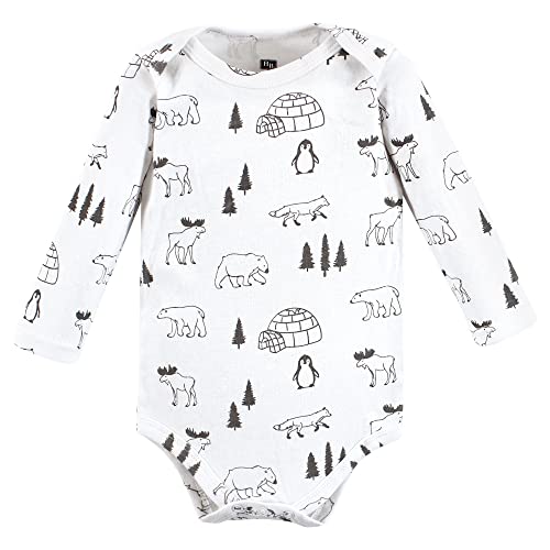 Image of Hudson Baby baby-boys Cotton Long-sleeve Bodysuits 5-pack