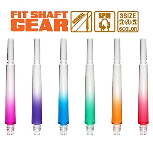 Fit Shaft Gear Clear Gradient Color - Normal Spinning Dart Shafts (Green, #3-24.0mm - in Between)