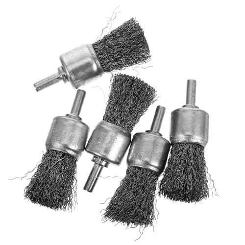 DOITOOL Handheld Electric Drill Brush Head 5pcs Steel Brush Wheel for Paint Removal