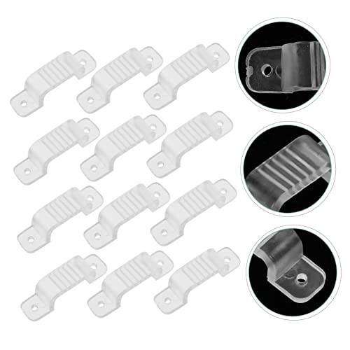 200 Peças Fivela Suporte De Plástico Fixadores De Plástico Fita Adesiva Transparente Luzes De Tira L
