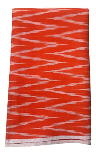 Image of Cotton Pochampally ikat unstitched blouse, Kurthi, long frock fabric material for women (1 meter, 2 meters & 3 meters)