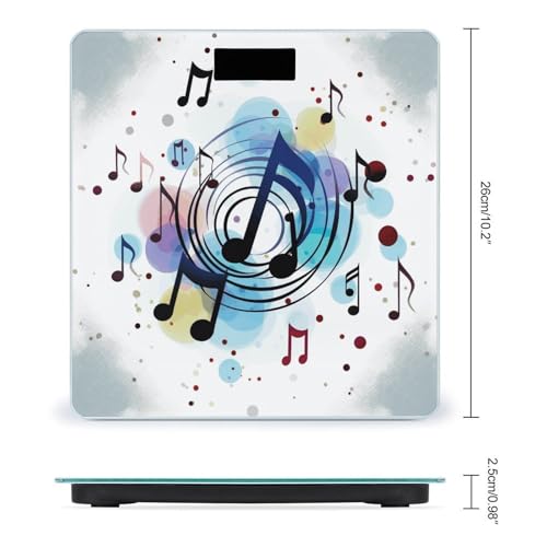 Báscula Digital de Baño con Diseño Musical y Capacidad 400 lb miniatura 2