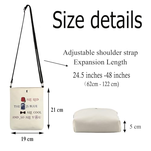 FUSTMW Dr W Gifts Dr W Crossbody Bag Police Box Gift Doctor TV Show Lover Gifts Doctor Movie Fans Gift Dr W Merch2