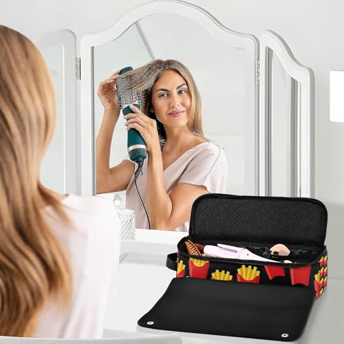 Bolsa de viaje para herramientas de cabello y alfombrilla resistente al calor portatil para planchas, rizadores y otros accesorios de estilizado miniatura 6