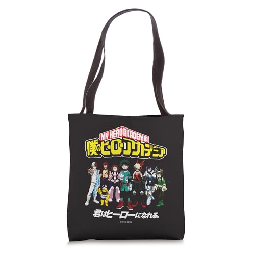 My Hero Academia Hero Group Shot with Logo Anime Tote Bag