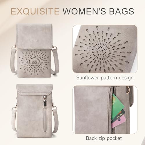 Image of APHISON Small Crossbody Bags for Women Trendy, Leather Phone Wallet Purses Handbags Card Slots with Adjustable Strap
