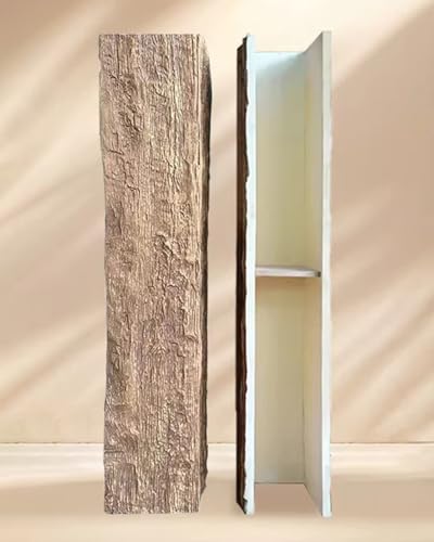 Rustic Farmhouse Faux Wood Beams Easy to Hang, Attic Ceiling Decorative Beam U Shaped, Waterproof Lightweight PU Wooden Beams for Home Remodeling