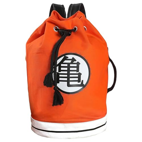 CYPBRANDS Dragon Ball - Petate, con Asas y Compartimentos Interiores, Diseño Goku, Color Rojo y Negro, Producto Oficial, Talla única, MP-11-DB