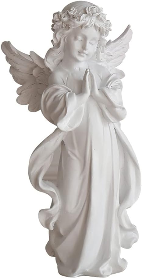 Amazon Co Jp Pflife 天使 置物 石膏像 オブジェ エンゼル お祈り エンジェル インテリア 平和 祈る天使像 ガーデニング 彫像 人物像 工芸品 飾り物 プレゼント ギフト 石膏 像 デッサン 美術館 インテリアグッズ 樹脂製 ホワイト M ホーム キッチン