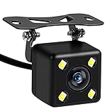 Car Backup Camera, 4 LED Hd Reverse Camera with Night Vision, Backup Rear View Camera 170° Wide View