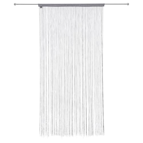 Well Home Cortina de Hilos 90x200cm en Color Gris Ligera y Moderna