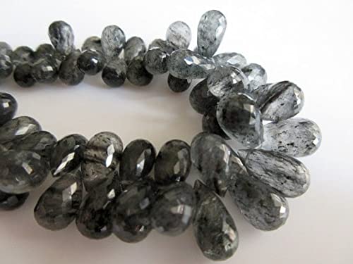 Quartz rutilé noir LKBEADS, gouttes facettées haut de gamme pour bijoux d'exception