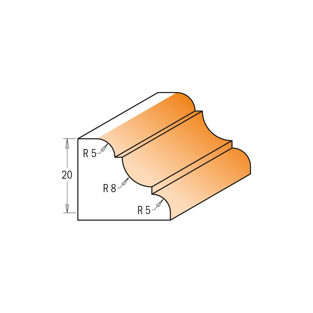 CMT-FRESA PROFILATA HW Z2 S=12 D=59x26 R=5/8 L=73.5 DX
