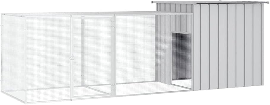 Rat cage,Chinchilla cage,Ferret Nation cage,Chicken Cage Gray 118.1"x35.8"x39.4" Galvanized SteelSuitable for Garden, Patio, Living Room