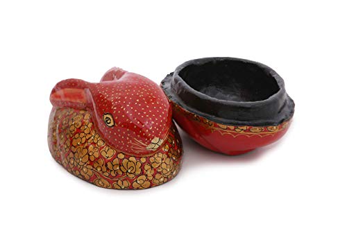 KOLAMBAS COFFRET À BIJOUX EN FORME DE LAPIN Papier Mache Décorations pour la maison Artisanats Noël corporatif | Cadeau du Nouvel An