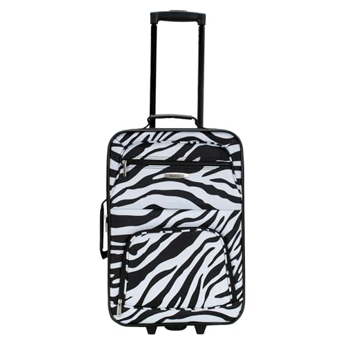 Image of Rockland Fashion Softside Upright Luggage Set,Expandable, Zebra, 2-Piece (14 /19)