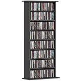 HOMCOM Rangements pour CD et DVD, meuble de rangement multimédia, capacité max. 360 CD/1...