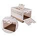 Plastic Folding Pigeon Cage, Portable Pet Bird Travel Cage Carrier Pigeon Cage Pairing Cage Pigeon Nest Box Easy to Clean for Training and Release Competition (L)