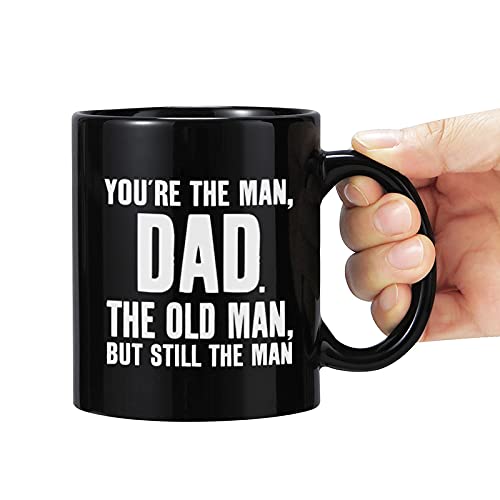 Father Day Gifts From Daughter Son,Funny Black Ceramic Dad Coffee Mug Tea Cup-You're The Man, Dad:birthday Gifts For Dad,Christmas Gifts For Dad From Son, Daughter, Kids #TOP4