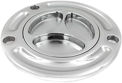 HTTMT MT249-060- Motorcycle Chrome Keyless Gas Cap Twist Off Fuel Tank Cap Compatible with CBR 1000R/ 599 / CB600F/ST1300/Super Hawk/Blackbird/Interceptor