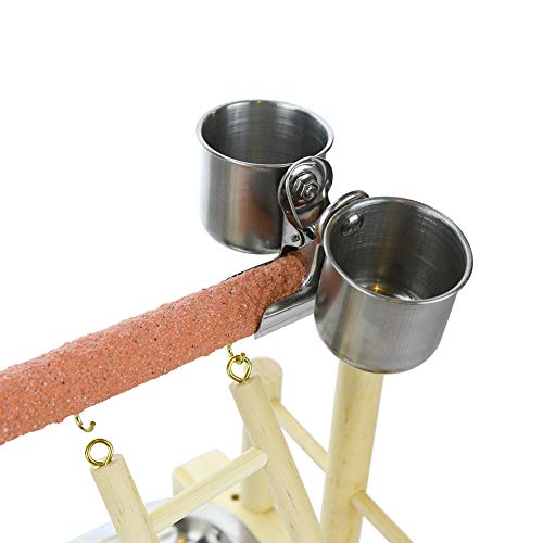 image for Echaprey Pet Parrot Playstand Bird Play Stand Playground Wood Perch Gy