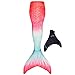 Fin Fun Mermaid Tail, Reinforced Tips, with Monofin, Bahama Blush, Child 10