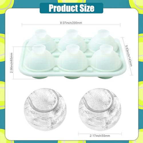 Molde para hielo silicona con forma de pelota de tenis miniatura 2
