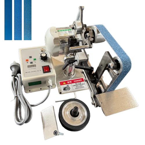 Belt Sander, 30 x 1-Inch VariableVariable Speed Belt Polisher with VFD, 110V 550W Electric Grinding Machine with 2 Grinding Moulds & 3 PCS Sanding Belts for Metalworking, Knife Making
