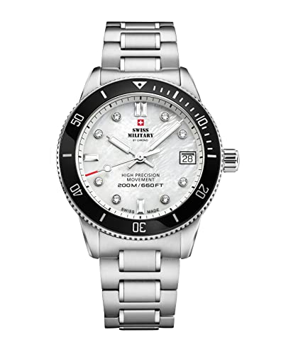 Montre femme Swiss Military Argent en acier inoxydable SM34089.03
