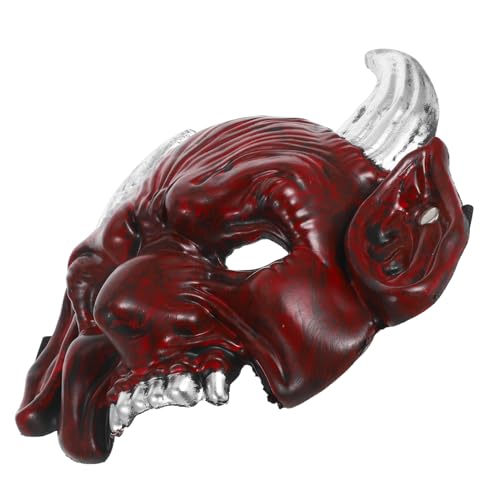 ibasenice Máscara de de cuernos afilados accesorios de disfraces máscara de cara de halloween de disfraces media de halloween demonio emulsión