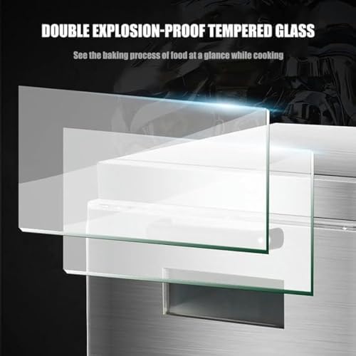 Commercial Electric Pizza Oven - Stainless Steel Single/Double Deck Countertop Toaster for Home & Restaurant, Outdoor BBQ Pizza Maker, High-Efficiency CookinghkMBJ17796