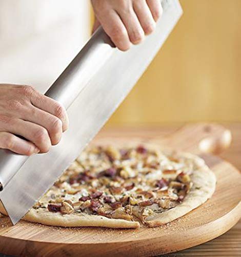 HUJI Stainless Steel Pizza Cutter - 14 inch Rocker Style (1 Pack) - Thumbnail 3