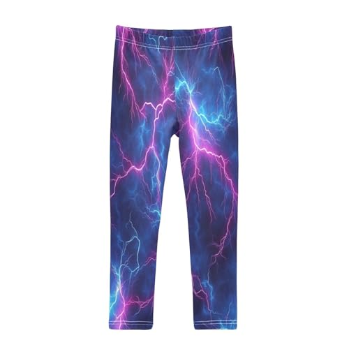 Colorful Abstract Graphic Girls Casual Leggings for Kids Printed Long Pant Bottoms Stretch and Soft