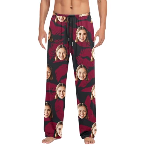 Pantalon décontracté à cordon imprimé Saint-Valentin idée cadeau