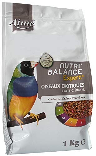 AIME Nourriture pour Oiseaux Exotiques, Nutri'Balance Expert, Menu Expert pour Oiseaux Exotiques,...