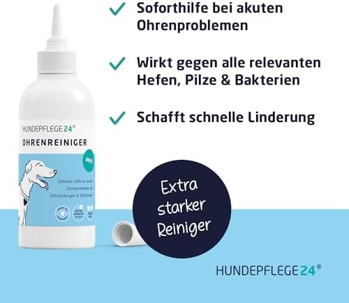 Akut-Ohrenerfrischer für Hund  - Extra-Starker Reinhaltungs-Trick bei Ohrenentzündungen & Infekten - Natürliches Hundefi