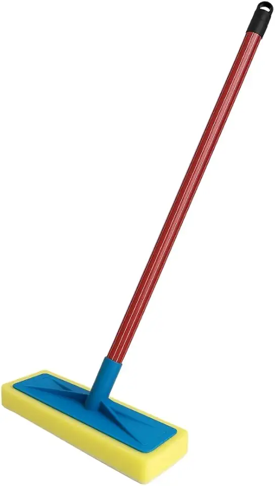 1 Rodo de Espuma Limpa Vidros com Cabo para Box Banheiro, Janela e Espelho – Seca Rápido, Sem Marcas, Não Risca, Multiuso para Porcelanato, Porta de Vidro e Azulejo