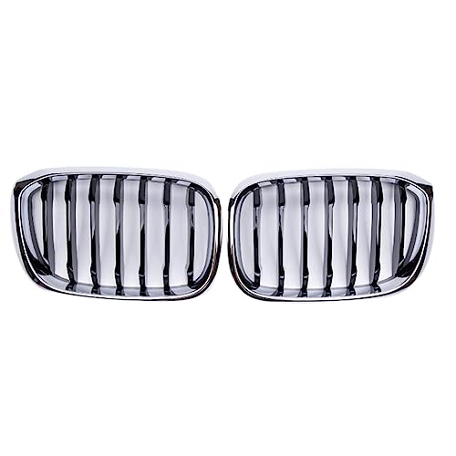 Grilles rein calandre avant BMW G01 G02 X3 X4 style course bicolore noir argent