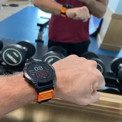 Image of Torbollo Garmin Belt Garmin Bands for Fēnix, Instinct, Vivoactive /Approach /MARQ /Quatix /D2, Forerunner, Enduro Series, Upgraded Connector Garmin Quick Fit ver 20 /22 /26mm