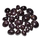 Natural Star Garnet Gemstone- Chakra Healing Gemstone for DIY Jewelry Making -Loose Polished Cabochon -Perfect for Crafting Meditation Jewelry Designs Gift for Her, Mother and Wife (5 pcs, 25-35 mm)