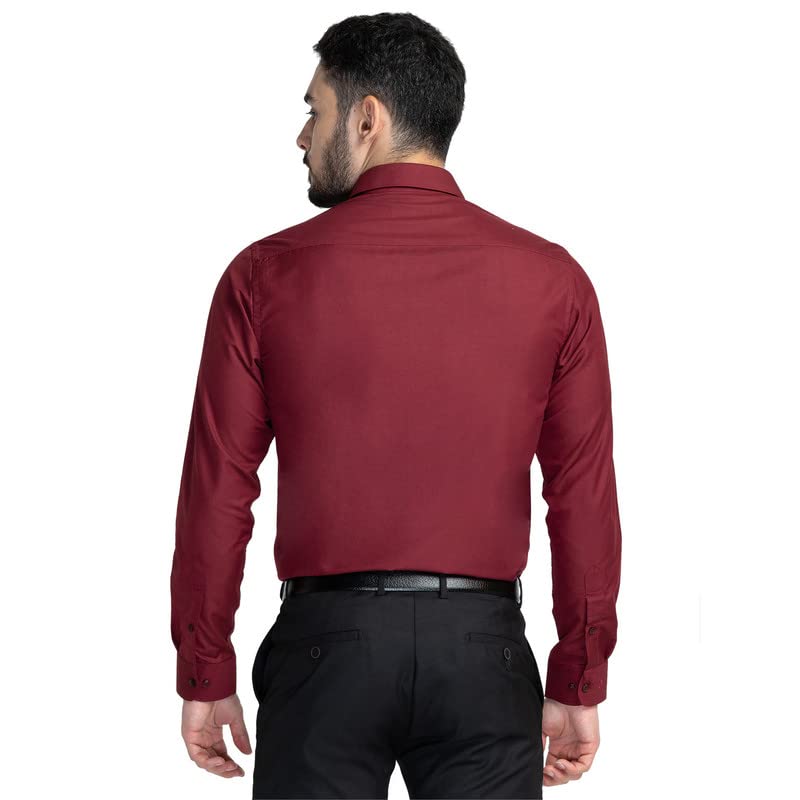 Image of Oxemberg Men's Cotton Blend Slim Fit Formal Shirt (OXS3765F)