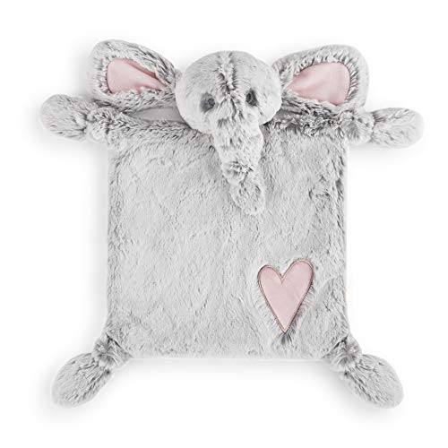 Image of DEMDACO Elephant Soft Pink 12 x 10 Luxurious Plush Polyester Stuffed Animal Blankie