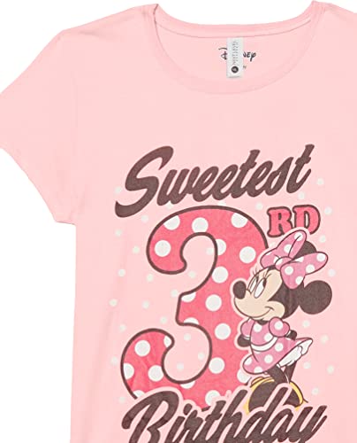 Disney Little, Big Minnie Mouse Sweet 3rd Birthday Girls Short Sleeve Tee Shirt2