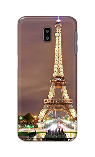 Image of PRINTFIDAA Lovers Famous Place Eiffel Tower in Paris Printed Designer Hard Case for Samsung Galaxy J6 Plus (2018) (6.0 inch), SM-J610FN / DS Back Cover -(e) RPM1009