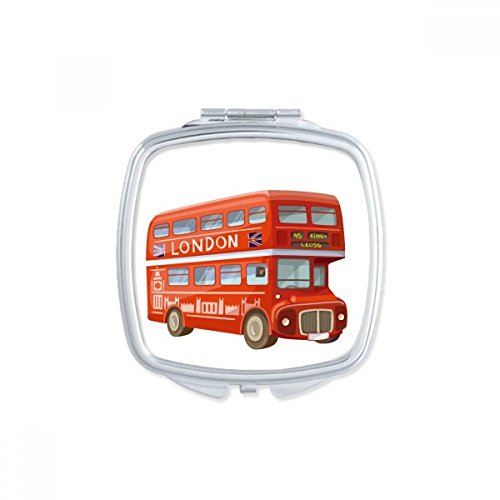 Miroir compact de maquillage de poche Londres bus rouge portable multicolore - 2