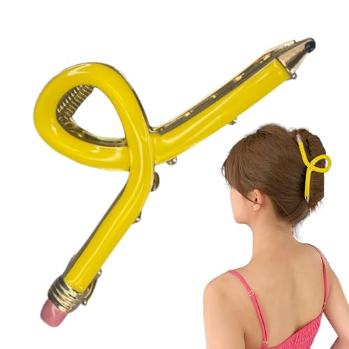 Hair Clips - Pencil Hair Clip - Portable Decorative Hairpins For Girls & Women - Stylish Metal Barrettes, Cute Mini Accessories 
